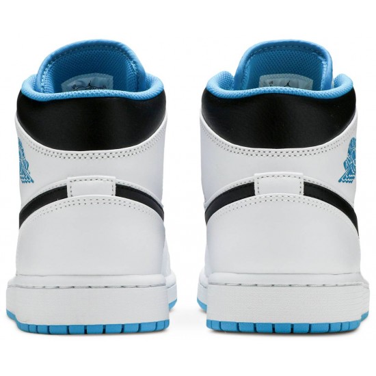 Jordan 1 Mid 'Laser Blue'
 Bianco/Blu Laser/Nero AJ 1 Scarpe 554724 141