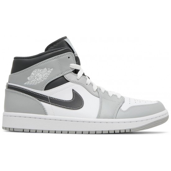 Jordan 1 Mid 'Light Smoke Grey'
 Grigio Fumé Chiaro/Bianco/Antracite AJ 1 Scarpe 554724 078