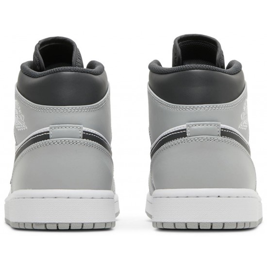 Jordan 1 Mid 'Light Smoke Grey'
 Grigio Fumé Chiaro/Bianco/Antracite AJ 1 Scarpe 554724 078