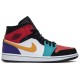 Jordan 1 Mid 'Multi-Color'
 Bianco/Nero-Verde Turbo-Rosso Universitario AJ 1 Scarpe 554724 125