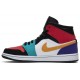 Jordan 1 Mid 'Multi-Color'
 Bianco/Nero-Verde Turbo-Rosso Universitario AJ 1 Scarpe 554724 125