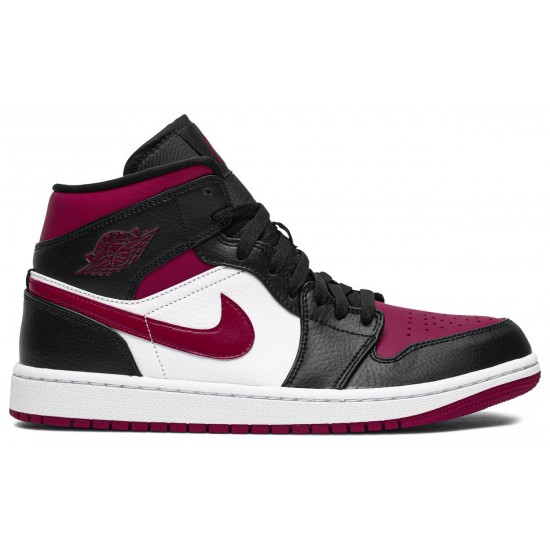 Jordan 1 Mid 'Noble Red'
 Nero/Bianco/Rosso nobile AJ 1 Scarpe 554724 066