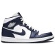 Jordan 1 Mid 'Obsidian'
 Bianco/Ossidiana-Oro Metallico AJ 1 Scarpe 554724 174