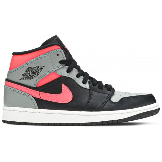 Jordan 1 Mid 'Pink Shadow'
 Nero/Pugno caldo/Bianco AJ 1 Scarpe 554724 059