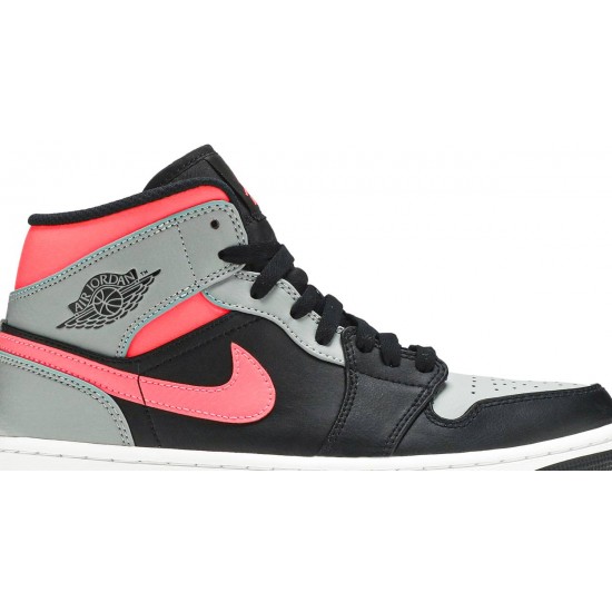 Jordan 1 Mid 'Pink Shadow'
 Nero/Pugno caldo/Bianco AJ 1 Scarpe 554724 059