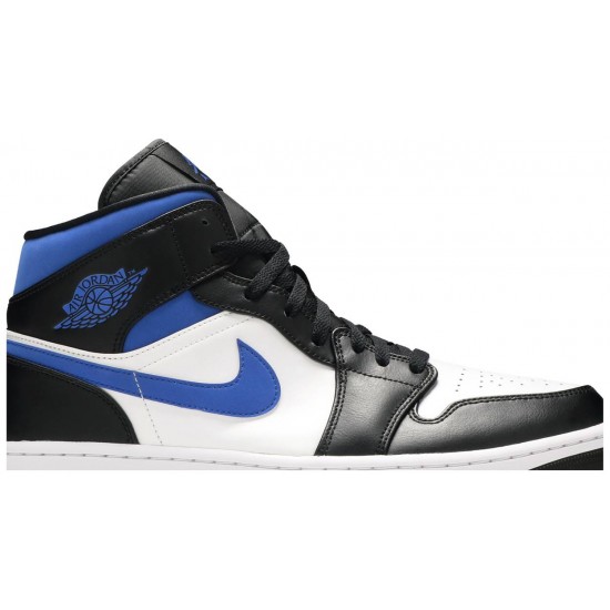 Jordan 1 Mid 'Racer Blue' Bianco/Nero/Blu Race AJ 1 Scarpe554724 140