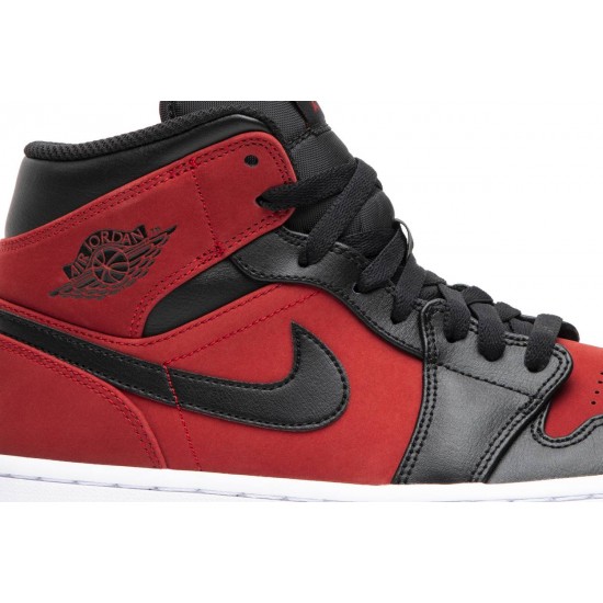 Jordan 1 Mid 'Reverse Banned'
 Palestra Rosso/Nero-Bianco AJ 1 Scarpe 554724 610