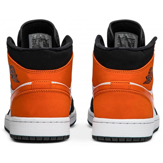 Jordan 1 Mid 'Shattered Backboard'
 Nero/Stella Marina-Bianco AJ 1 Scarpe 554724 058