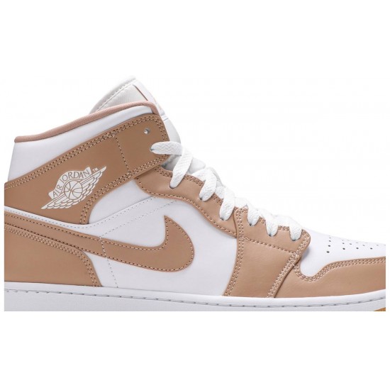 Jordan 1 Mid 'Tan Gum' Abbronzatura/Bianco/Gomma AJ 1 Scarpe554724 271