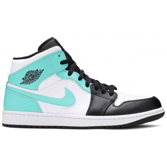 Jordan 1 Mid 'Tropical Twist'
 Torsione bianca/nera/tropicale AJ 1 Scarpe 554724 132