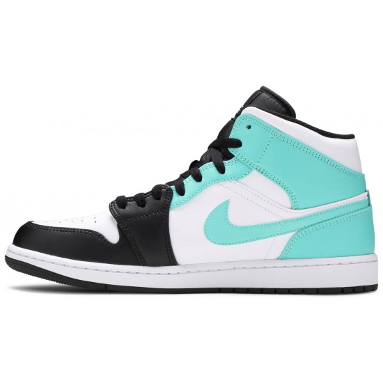 Jordan 1 Mid 'Tropical Twist'
 Torsione bianca/nera/tropicale AJ 1 Scarpe 554724 132