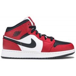 Jordan 1 Mid GS 'Chicago Black Toe'
 Nero/Rosso Palestra/Bianco AJ 1 Scarpe 554725 069