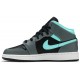 Jordan 1 Mid GS 'Grey Aqua'
 Nero/Aqua chiaro/Grigio Fumo Scuro AJ 1 Scarpe 554725 063