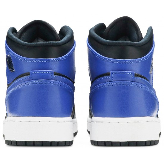 Jordan 1 Mid GS 'Hyper Royal'
 Nero/Hyper Royal/Bianco AJ 1 Scarpe 554725 077