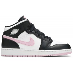 Jordan 1 Mid GS 'White Light Arctic Pink'
 Bianco/Rosa artico chiaro/Nero AJ 1 Scarpe 555112 103