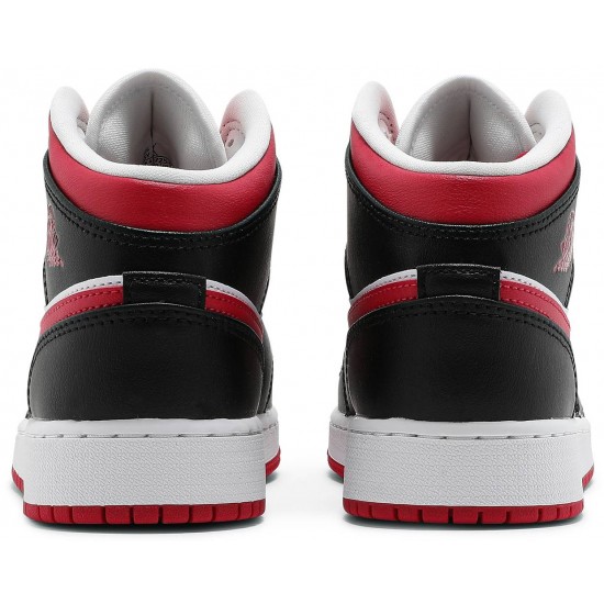 Jordan 1 Mid GS 'White Very Berry'
 Nero/molto bacca/bianco AJ 1 Scarpe 554725 016