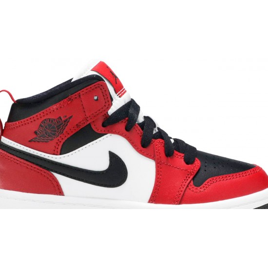 Jordan 1 Mid PS 'Chicago Black Toe'
 Nero/Rosso Palestra/Nero AJ 1 Scarpe 640734 069