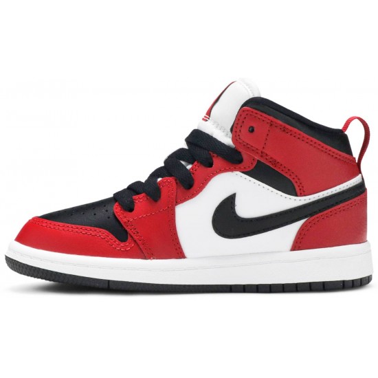 Jordan 1 Mid PS 'Chicago Black Toe'
 Nero/Rosso Palestra/Nero AJ 1 Scarpe 640734 069