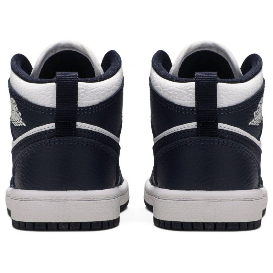 Jordan 1 Mid PS 'Obsidian'
 Bianco/Oro metallizzato/Ossidiana AJ 1 Scarpe 640734 174