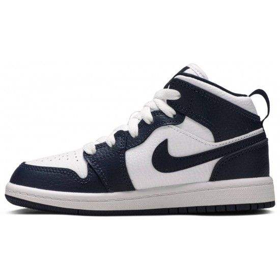 Jordan 1 Mid PS 'Obsidian'
 Bianco/Oro metallizzato/Ossidiana AJ 1 Scarpe 640734 174