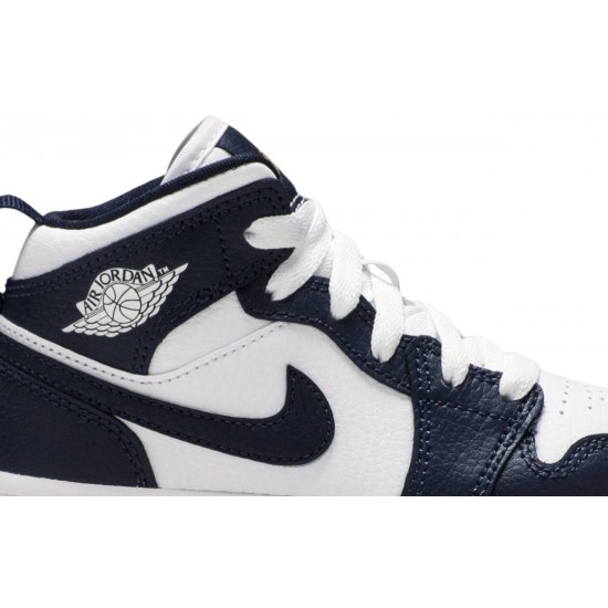 Jordan 1 Mid PS 'Obsidian'
 Bianco/Oro metallizzato/Ossidiana AJ 1 Scarpe 640734 174