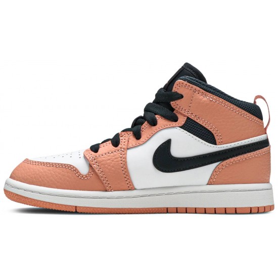 Jordan 1 Mid PS 'Pink Quartz'
 Quarzo rosa/Grigio fumo scuro/Bianco AJ 1 Scarpe 640737 603