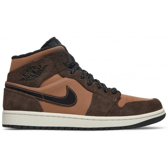 Jordan 1 Mid SE 'Dark Chocolate' Cioccolato fondente/Archaeo Brown/Nero/Crimson Bliss AJ 1 ScarpeDC7294 200