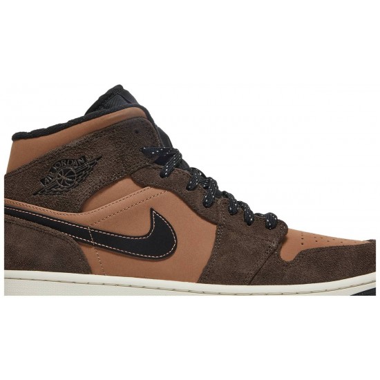 Jordan 1 Mid SE 'Dark Chocolate' Cioccolato fondente/Archaeo Brown/Nero/Crimson Bliss AJ 1 ScarpeDC7294 200