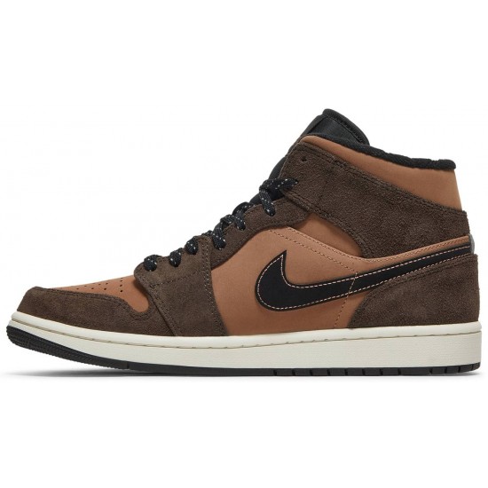 Jordan 1 Mid SE 'Dark Chocolate' Cioccolato fondente/Archaeo Brown/Nero/Crimson Bliss AJ 1 ScarpeDC7294 200