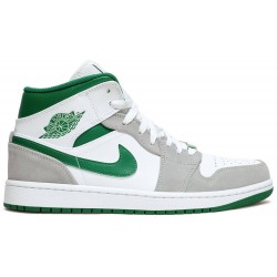 Jordan 1 Mid SE 'Grey Pine Green' Bianco/Grigio Fumo Chiaro/Verde Pino AJ 1 ScarpeDC7294 103