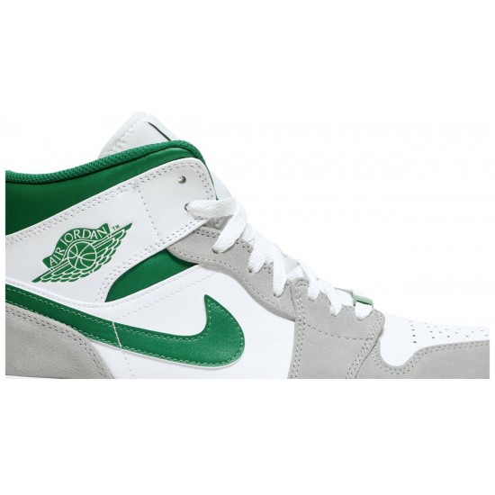 Jordan 1 Mid SE 'Grey Pine Green' Bianco/Grigio Fumo Chiaro/Verde Pino AJ 1 ScarpeDC7294 103