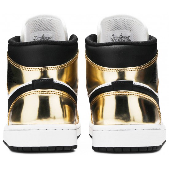 Jordan 1 Mid SE 'Metallic Gold'
 Metallico Oro/Nero/Bianco/Nero AJ 1 Scarpe DC1419 700