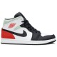 Jordan 1 Mid SE 'Red Black Toe'
 Bianco/Nero/Grigio Fumé Chiaro/Rosso Palestra AJ 1 Scarpe 852542 100