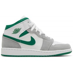 Jordan 1 Mid SE GS 'Grey Pine Green'
 Bianco/Grigio Fumo Chiaro/Verde Pino AJ 1 Scarpe DC7248 103