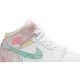 Jordan 1 Mid SE GS 'Ice Cream'
 Bianco/Pugno artico/Vaniglia pallido/Bagliore verde AJ 1 Scarpe DD1666 100