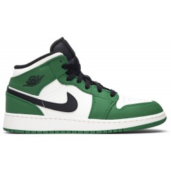 Jordan 1 Mid SE GS 'Pine Green'
 Verde Pino/Nero-Vela-Verde Pino AJ 1 Scarpe BQ6931 301