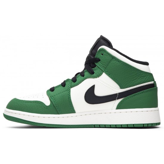 Jordan 1 Mid SE GS 'Pine Green'
 Verde Pino/Nero-Vela-Verde Pino AJ 1 Scarpe BQ6931 301