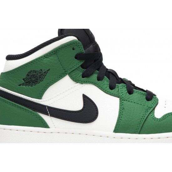 Jordan 1 Mid SE GS 'Pine Green'
 Verde Pino/Nero-Vela-Verde Pino AJ 1 Scarpe BQ6931 301