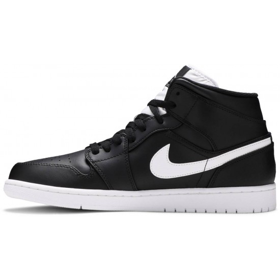 Jordan 1 Retro Mid 'Black White'
 Nero/Bianco-Bianco AJ 1 Scarpe 554724 038