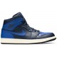 Jordan 1 Retro Mid 'Obsidian Royal'
 Ossidiana/Game Royal-Summit White AJ 1 Scarpe 554724 412