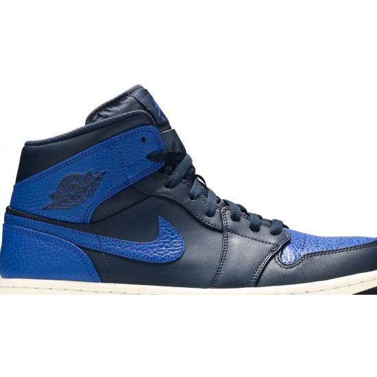 Jordan 1 Retro Mid 'Obsidian Royal'
 Ossidiana/Game Royal-Summit White AJ 1 Scarpe 554724 412