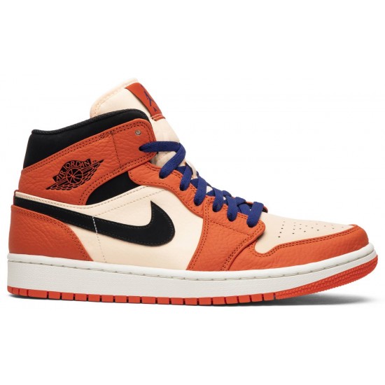 Jordan 1 Retro Mid SE 'Team Orange'
 Squadra Arancio/Nero AJ 1 Scarpe 852542 800