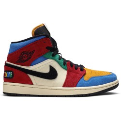 Blue The Great x Jordan 1 Mid 'Fearless'
 Mussola/Varsity Red/Royal/Taxi/Nero AJ 1 Scarpe CU2805 100