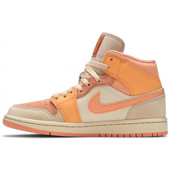 Donne Jordan 1 Mid 'Apricot'
 Arancio Atomico/Agata Albicocca/Terra Blush AJ 1 Scarpe DH4270 800