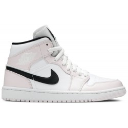 Donne Jordan 1 Mid 'Barely Rose' Appena rosa/bianco/nero AJ 1 ScarpeBQ6472 500