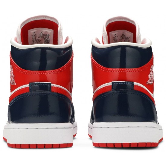 Donne Jordan 1 Mid 'Champ Colors'
 Midnight Navy/University Red AJ 1 Scarpe DJ5984 400