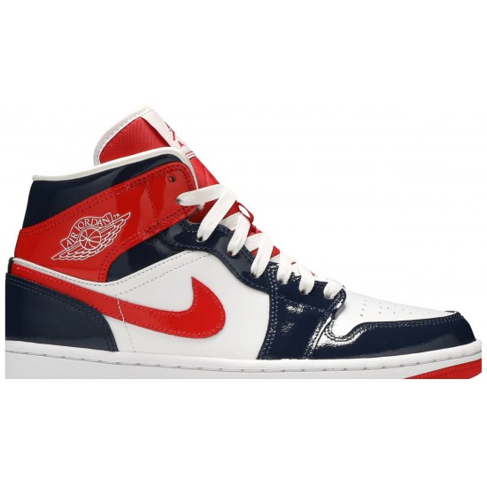 Donne Jordan 1 Mid 'Champ Colors'
 Midnight Navy/University Red AJ 1 Scarpe DJ5984 400