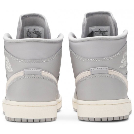 Donne Jordan 1 Mid 'Grey Light Bone'
 Osso grigio/chiaro AJ 1 Scarpe CD7240 002