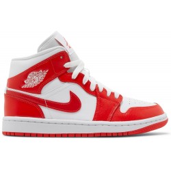 Donne Jordan 1 Mid 'Habanero Red' Bianco/Bianco/Rosso Habanero AJ 1 ScarpeBQ6472 116