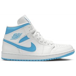 Donne Jordan 1 Mid 'UNC'
 Bianco/Blu Carolina AJ 1 Scarpe BQ6472 114